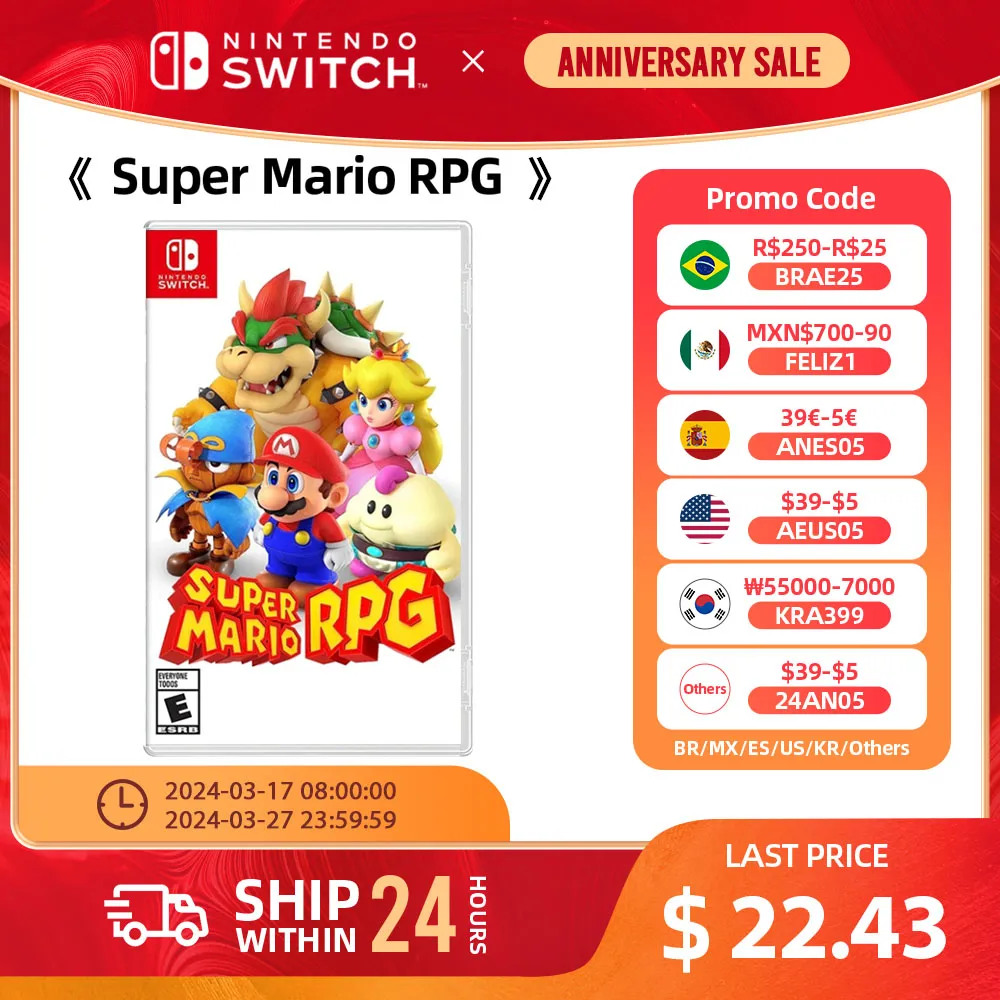 [Imposto Incluido] Super Mario Rpg Jogos Nintendo Switch, Cartucho Fsico